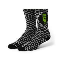 HUF SOCKS BROKEN FENCE BLACK