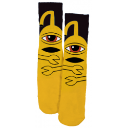 Chaussettes Toy Machine Socks Sect Hug Yellow