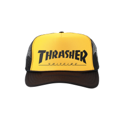 Casquette Thrasher x Spitfire Trucker Black Gold Black