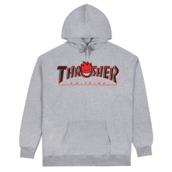 Sweat Hood Thrasher x Spitfire Big Head Outline Ash