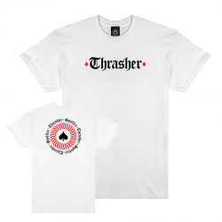 T-shirt Thrasher x Spitfire SS - The End OATH White