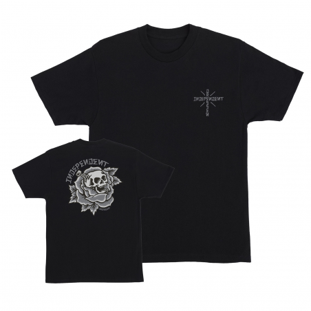 T-shirt Independent Truck SS Dressens Skull Rose Black