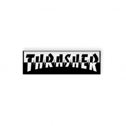 Pins Thrasher Mixtape Label Black White