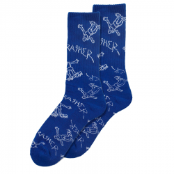 Chaussettes Thrasher Gonz Logo Crew Blue White