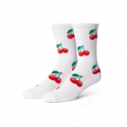 Chaussettes Huf Socks Cherry Bomd Crew White