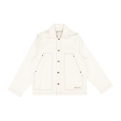 Blouson CAT Caterpillar Jacket Big Pocket Bull Denim With Contrast Stitch Bone