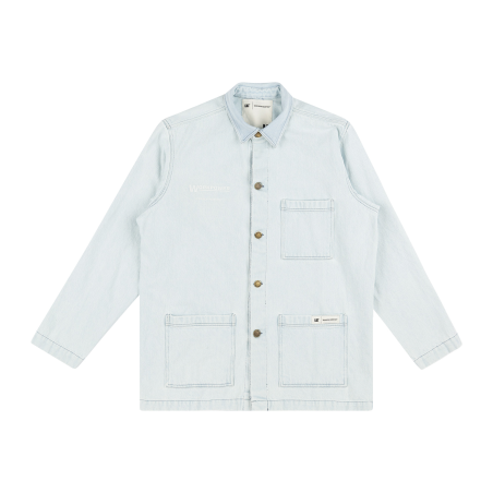 Blouson CAT Caterpillar Jacket Light Wash Denim Overshirt Light Wash
