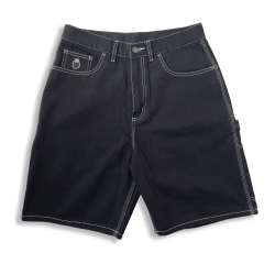 Short NNSNS Nonsense Yeti Denim Black Denim White Stitching