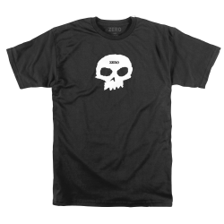 T-shirt Zero SS Single Skull Black White