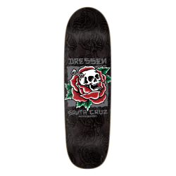 Planche skate Santa Cruz Deck Dressen Skull Rose Pro Shaped 9.25