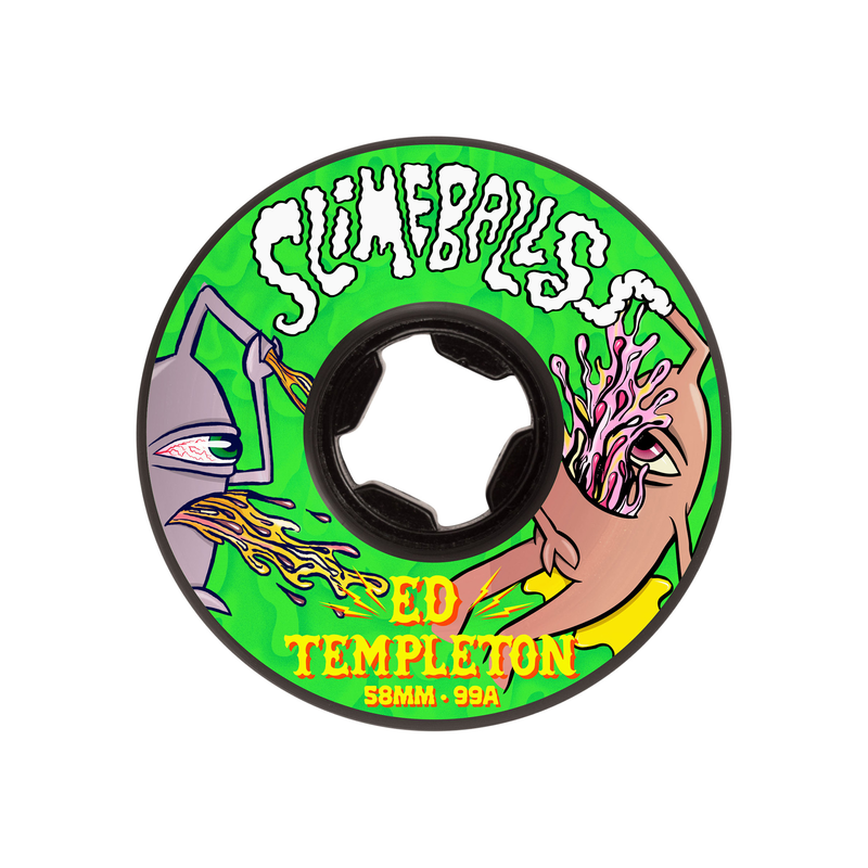 Roues de skate Slime Balls Wheels X Toy Machine Ed Templeton Vomit 58mm 95A Black