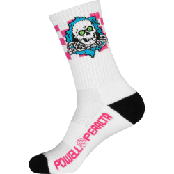 Chaussettes Powell Peralta Socks Ripper Blue Pink White Checker Stripes