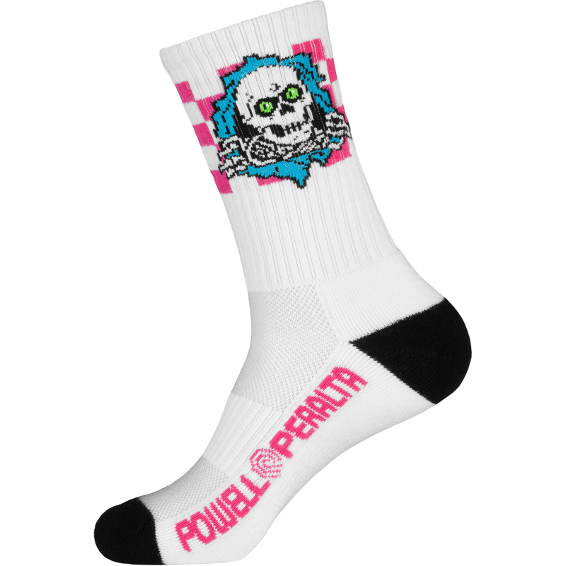 Chaussettes Powell Peralta Socks Ripper Blue Pink White Checker Stripes