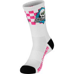 Chaussettes Powell Peralta Socks Ripper Blue Pink White Checker Stripes