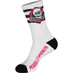 Chaussettes Powell Peralta Socks Ripper Pink Black White Rip Stripes