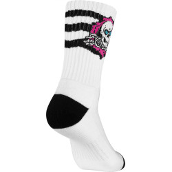 Chaussettes Powell Peralta Socks Ripper Pink Black White Rip Stripes