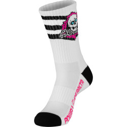 Chaussettes Powell Peralta Socks Ripper Pink Black White Rip Stripes