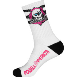 Chaussettes Powell Peralta Socks Ripper Pink Black White Rip Stripes