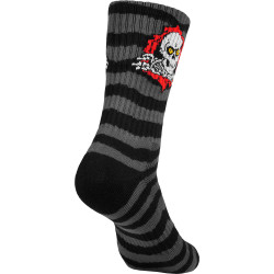 Chaussettes Powell Peralta Socks Ripper Charcaol Black Rips