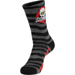 Chaussettes Powell Peralta Socks Ripper Charcaol Black Rips