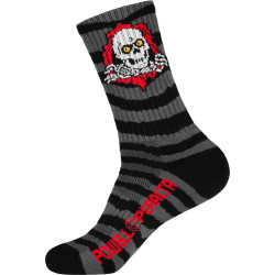 Chaussettes Powell Peralta Socks Ripper Charcaol Black Rips