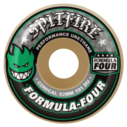 SPITFIRE WHEELS (JEU DE 4) 52MM F4 101D CONCL GREEN PRINT