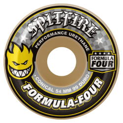 SPITFIRE WHEELS (JEU DE 4) 54MM F4 99D CONCL YELLOW PRINT