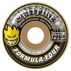 SPITFIRE WHEELS (JEU DE 4) 56MM F4 99D CONCL YELLOW PRINT