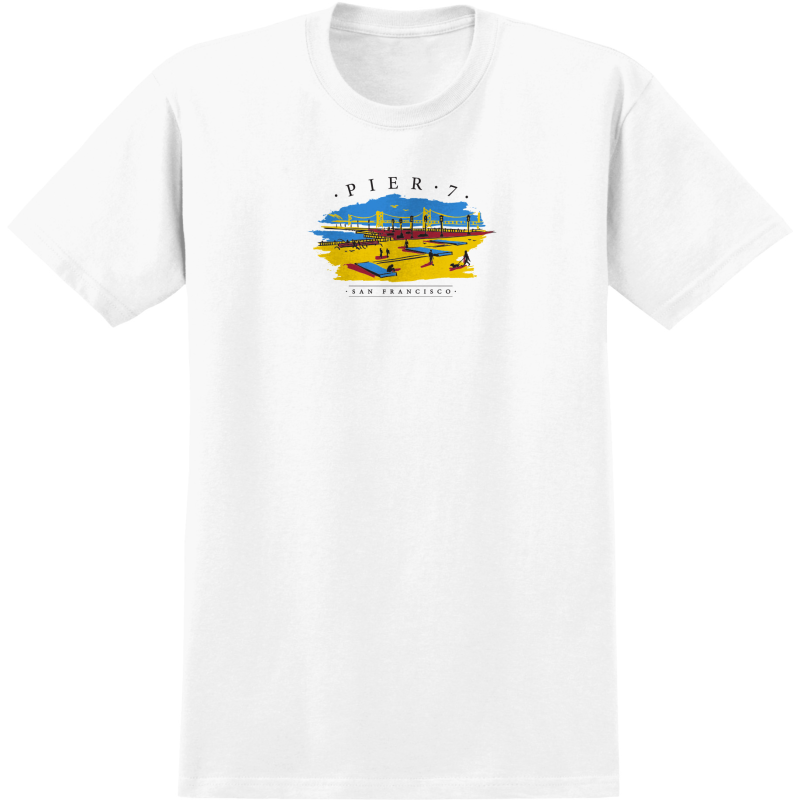 T-shirt Real Skateboard SS Pier 7 White