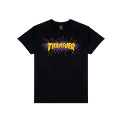 Vêtement Skate T-Shirt Thrasher Lightning SS Black