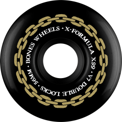 Roues de Skate Bones X-Formula Double Locks Black V7 56mm 99A