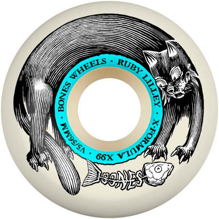 Roues de Skate Bones X-Formula Ruby Lilley Black Cat V5 Sidecut 56mm 99A