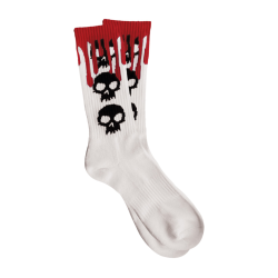 Chaussettes Skate Zero 3 Skull Blood White