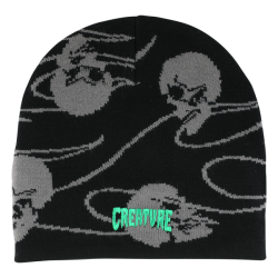 Bonnet Skate Creature Beanie Spiral Skull Skull Black