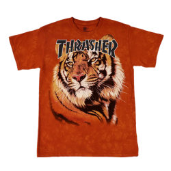 Vêtement Skate T-Shirt Thrasher Tiger Orange