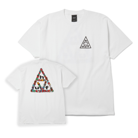 T-Shirt HUF x Spitfire Sticker Triple Triangle White