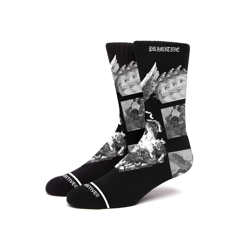 Chaussettes Primitive Century Black - Chaussettes Skateboard