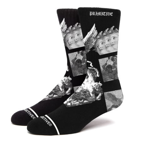 Chaussettes Primitive Century Black - Chaussettes Skateboard