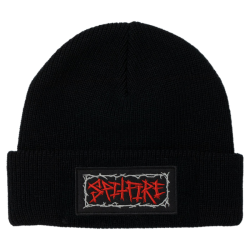 Bonnet de Skate Spitfire Gas Mask Script Patch Black
