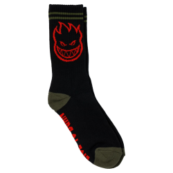 Chaussettes de Skate Spitfire Bighead Black Olive Red