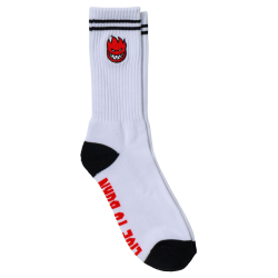 Chaussettes de Skate Spitfire Bighead Fill Emb White Black Red