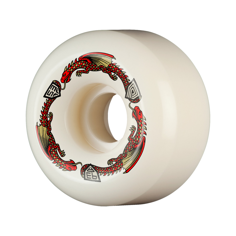 Roues Skate Powell Peralta Dragon Red V6 54mm 93A (Jeu de 4)