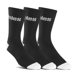 Chaussettes de Skate Etnies Wordmark 3 Pack Black