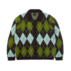 Pull Streetwear HUF Cooper Mohair Sweater Dark Brown
