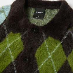 Pull Streetwear HUF Cooper Mohair Sweater Dark Brown