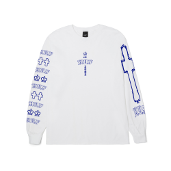 T-Shirt Streetwear HUF Hard Luxe LS White