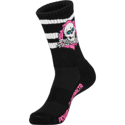 Chaussettes Powell Peralta Socks Ripper Pink Black White Rip Stripes