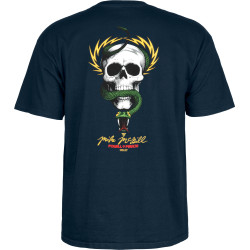 POWELL PERALTA T-SHIRT MCGILL SKULL & SNAKE NAVY