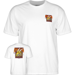 POWELL PERALTA T-SHIRT CAB STREET DRAGON WHITE