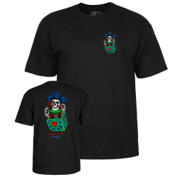 T-Shirt de Skate Powell Peralta Chris Hiett Skull Black